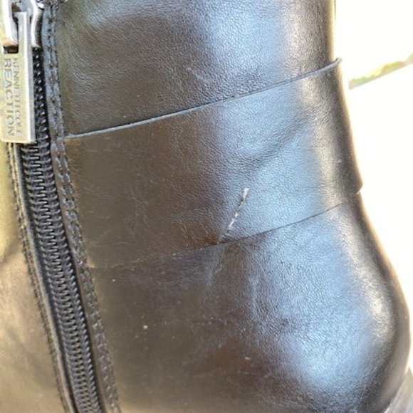 Black Moto Style Ankle Boots - Picture 5 of 7